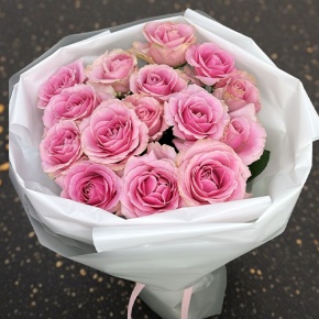 Букет из 15 пудровых роз (70 см) в Апрелевке