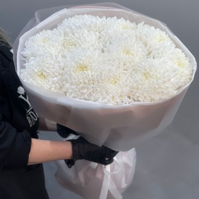 Букет из 11 белых хризантем  в Апрелевке