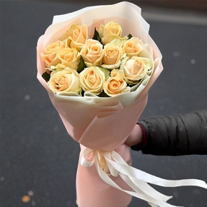 Букет из 11 роз Пич Аваланж (60 см) в Апрелевке