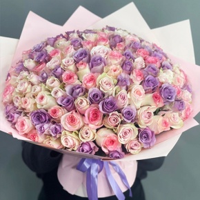 Букет из 101 розы нежный микс (40 см) в Апрелевке