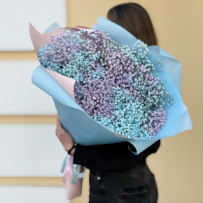 Букет "Радуга" из 15 гипсофил в Апрелевке