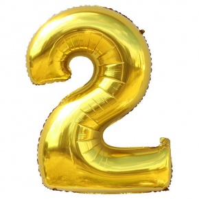 Шар гелиевый цифра 2 (40х102 см) в Апрелевке