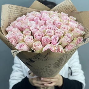 Букет из 51 пастельной розы (40 см) в Апрелевке