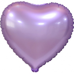 Сердце сиреневое фольгированный шар с гелием (45 см) в Апрелевке