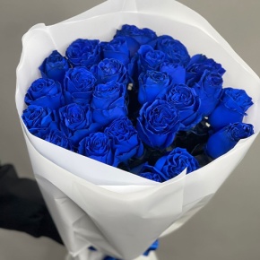 25 синих роз Эквадор (60 см) в Апрелевке