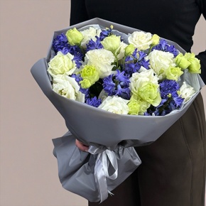 Букет из ароматных гиацинтов и эустом в Апрелевке