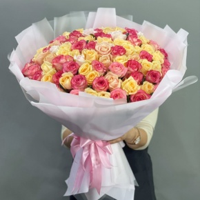 Букет из 101 розы  микс (70 см) в Апрелевке