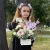 Композиция с георгинами на 1 сентября в белом ящике в Апрелевке