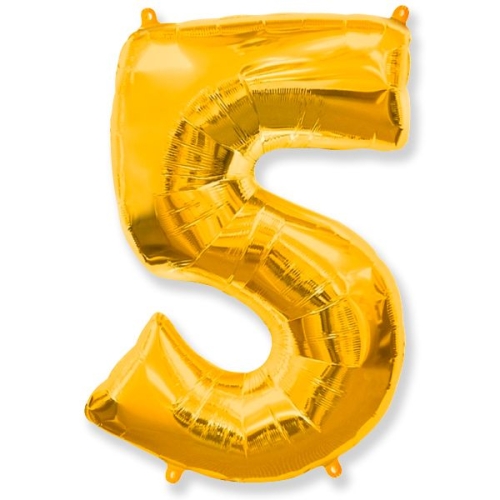 Шар гелиевый цифра 5 (40х102 см) в Апрелевке
