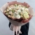 Букет "Шаганэ" из ранункулюсов, хризантем Момоко, озатамнуса, кустовых роз сорта Таня, эустом и гортензий в Апрелевке