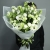 Букет "Грин ти" из кустовых роз, гербер и эустом в Апрелевке