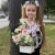 Композиция с георгинами на 1 сентября в белом ящике в Апрелевке