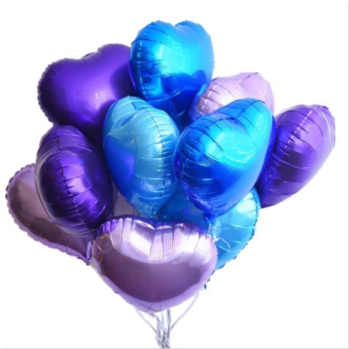 Сердце голубое фольгированный шар с гелием (45 см) в Апрелевке