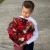 Букет с георгинами, розами и леукадендроном в Апрелевке