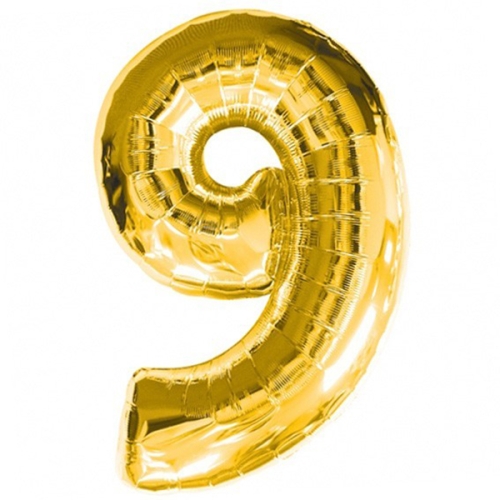 Шар гелиевый цифра 9 (40х102 см) в Апрелевке
